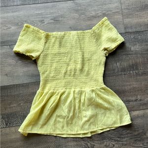 Yellow off shoulder top